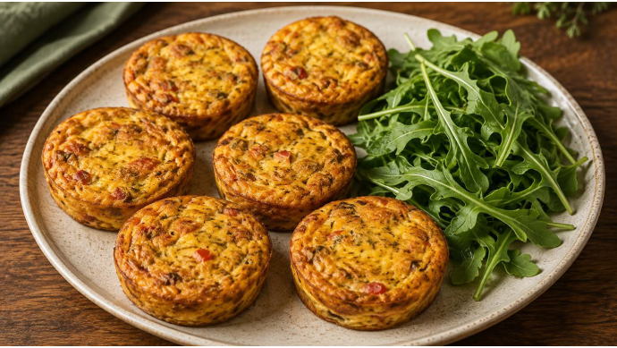 Pesto Salmon Frittatas