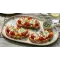 Buffalo Mozzarella Toasts with Roasted Tomatoes and Fruit