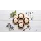 Wild Blueberry and Saskatoon Berry Honeycomb Tarts with Chamomile Mascarpone Cream