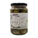 Silver Leaf | Olives Vertes Grecques Biologiques Dénoyautées dans de l'Huile d'Olive Extra Vierge 300g