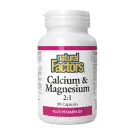 Natural Factors | Calcium & Magnesium 2:1 Plus Vitamin D3 Capsules