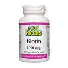 Natural Factors | Biotin 5000mcg Vegetarian Capsules