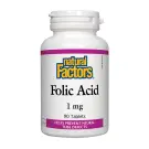Natural Factors | Folic Acid 1mg Tablets
