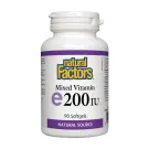 Natural Factors | Mixed Vitamin E 200IU Softgels