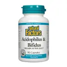 Natural Factors | Acidophilus & Bifidus 5 Billion Active Cells Probiotic Capsules