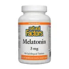 Natural Factors | Melatonin 3mg Peppermint Sublingual Tablets