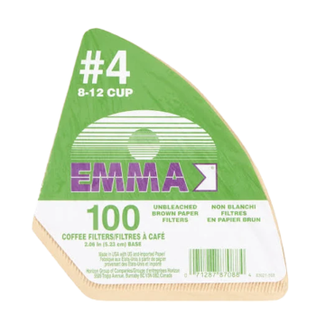 Emma | #4 Cone Unbleached Coffee Filters 100's