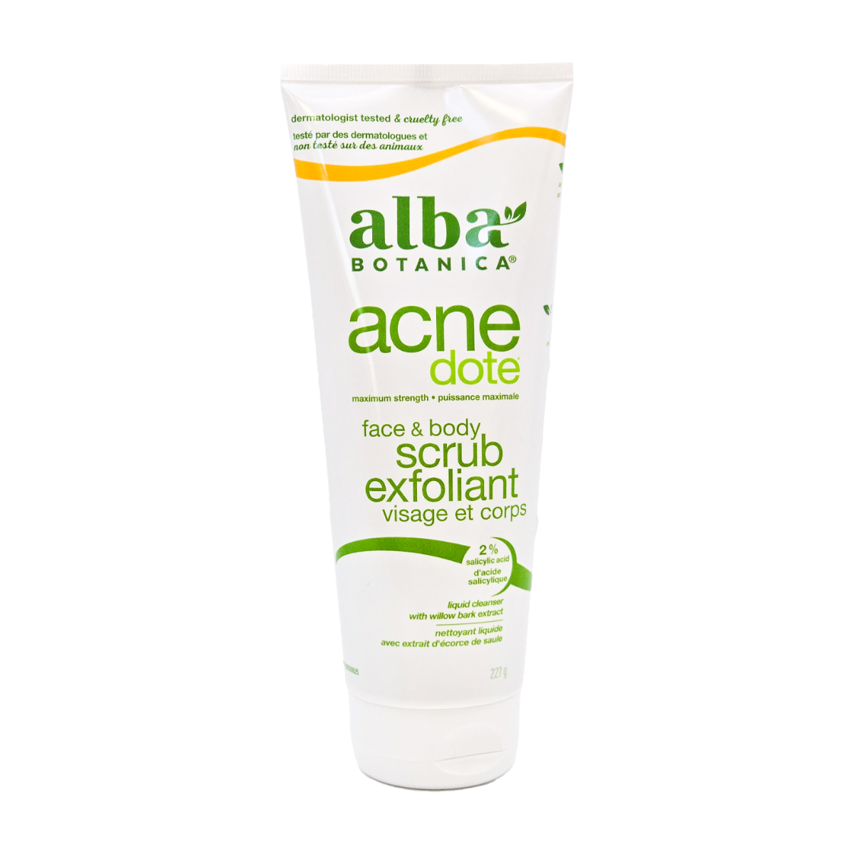 Alba Botanica | Acnedote Face & Body Scrub With Willow Bark