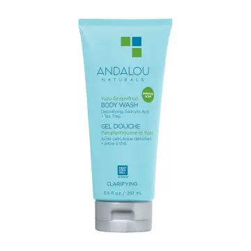 Andalou Naturals | Gel douche clarifiant au pamplemousse et mélange détox vert avec acide salicylique 251mL