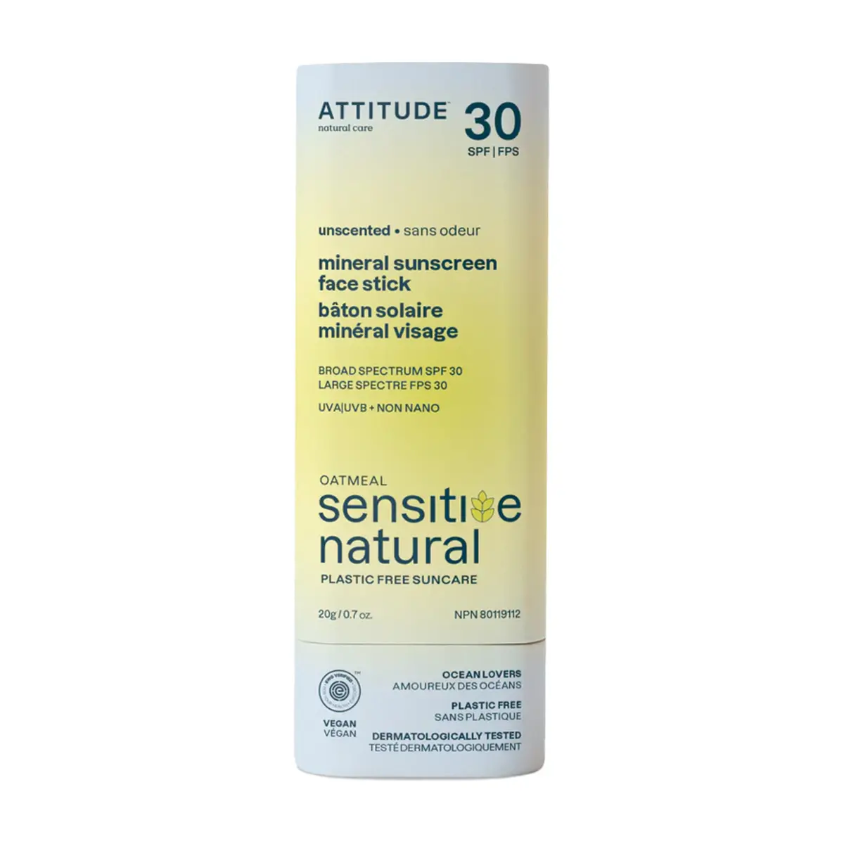 Attitude | Sensitive Skin Mineral Face Stick SPF 30
