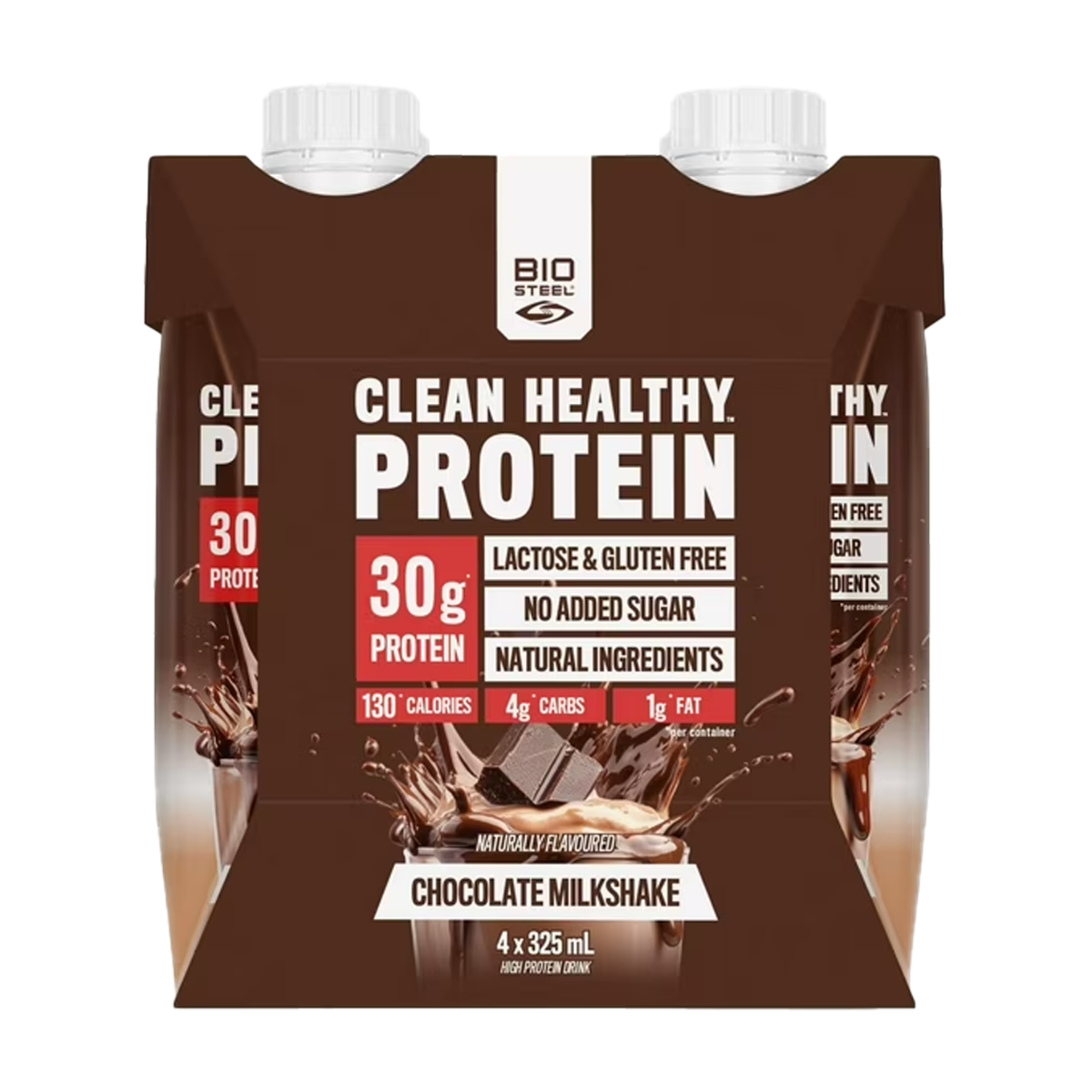 BioSteel | Clean Healthy Protein Chocolate Milkshake 4x325ml