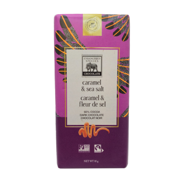 Endangered Species | 60% Cacao Dark Chocolate With Caramel & Sea Salt