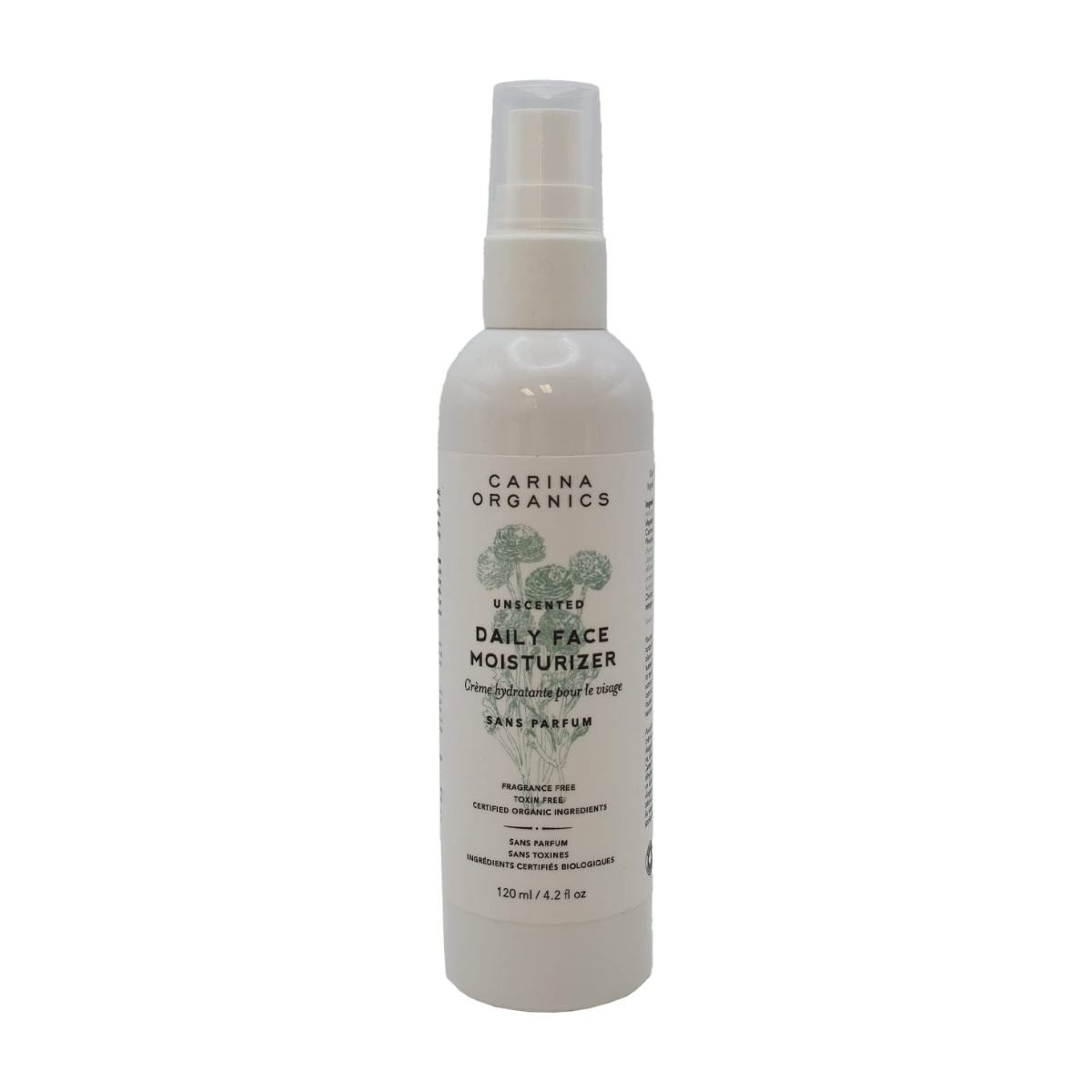 Carina Organics | Unscented Daily Face Moisturizer 120ml
