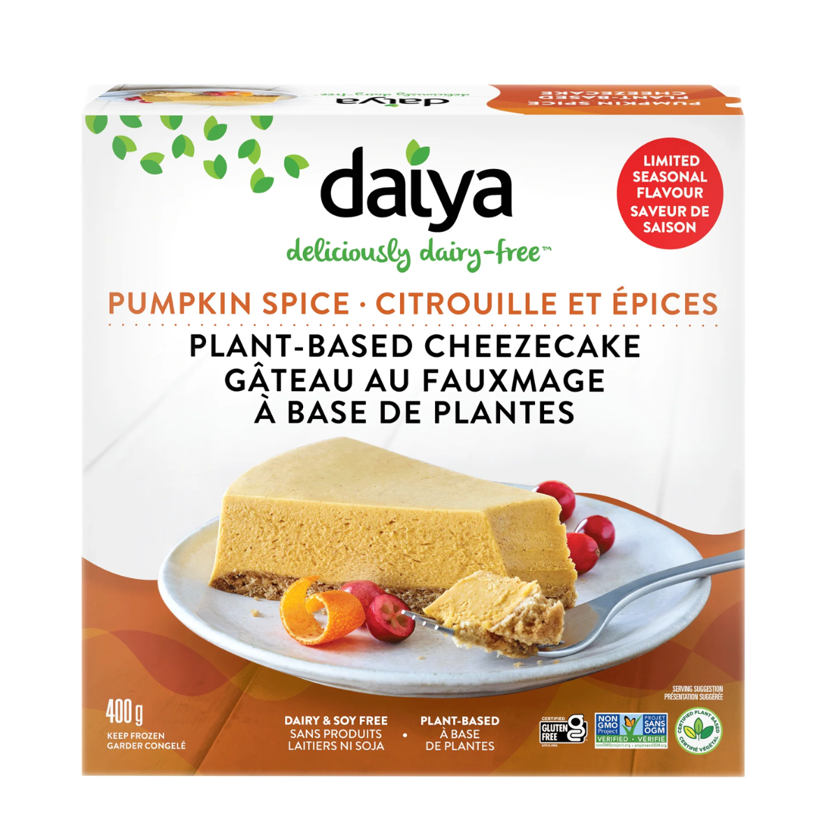 Daiya | Plant-Based Pumpkin Spice Cheezecake
