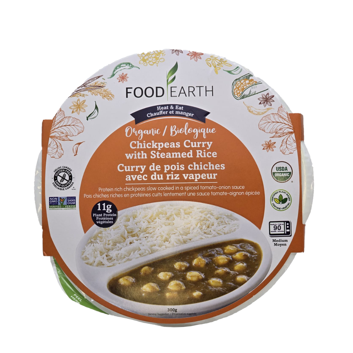 Food Earth | Chickpeas Curry With Steamed Rice 300g