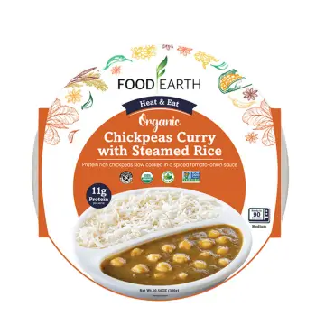 Food Earth | Curry de pois chiches avec riz vapeur 300g