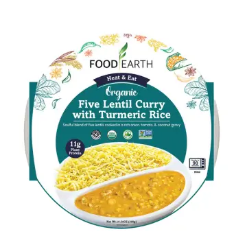 Food Earth | Curry de cinq lentilles avec riz au curcuma 300g