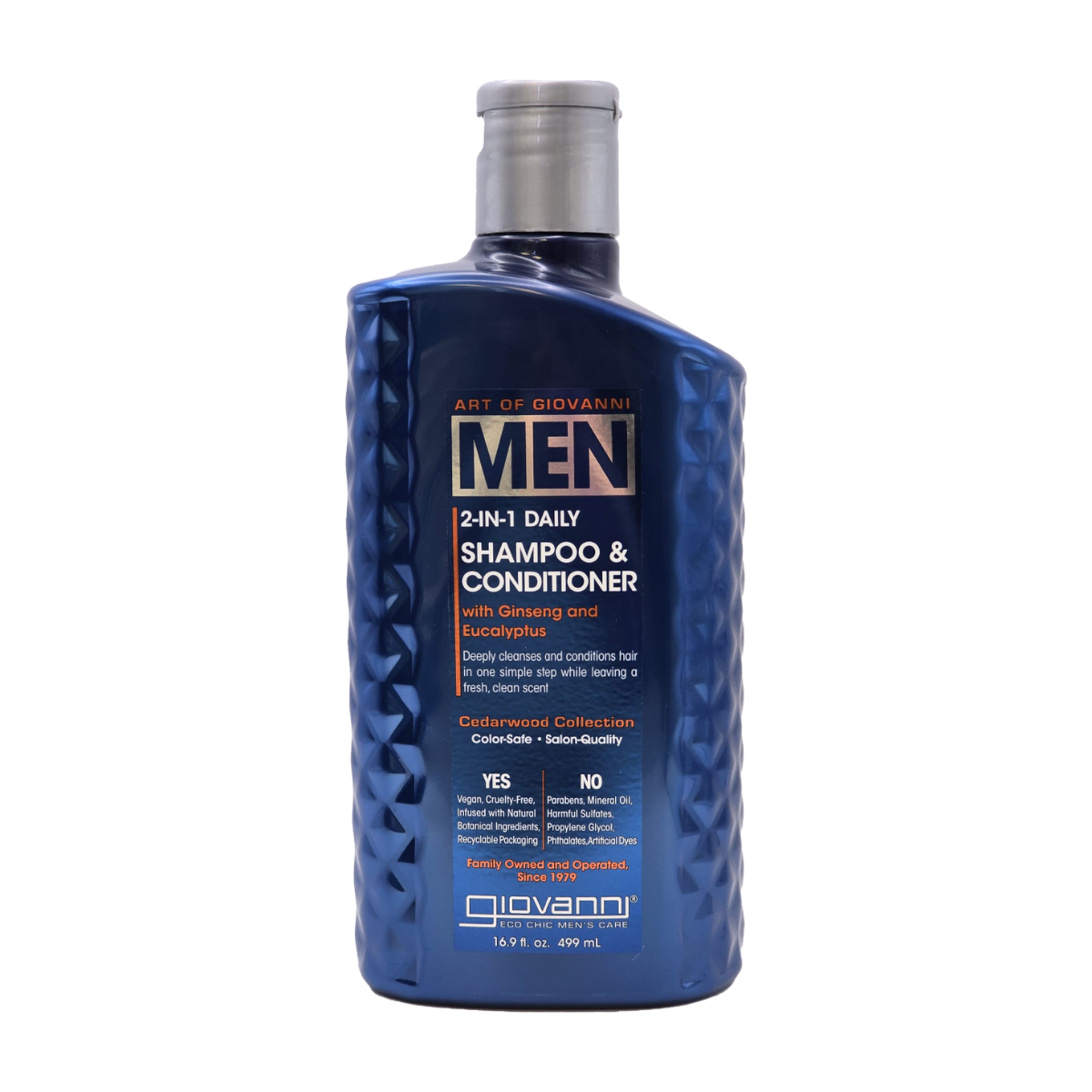 Giovanni | Men 2-In- Daily Shampoo & Conditioner With Ginseng + Eucalyptus 499ml