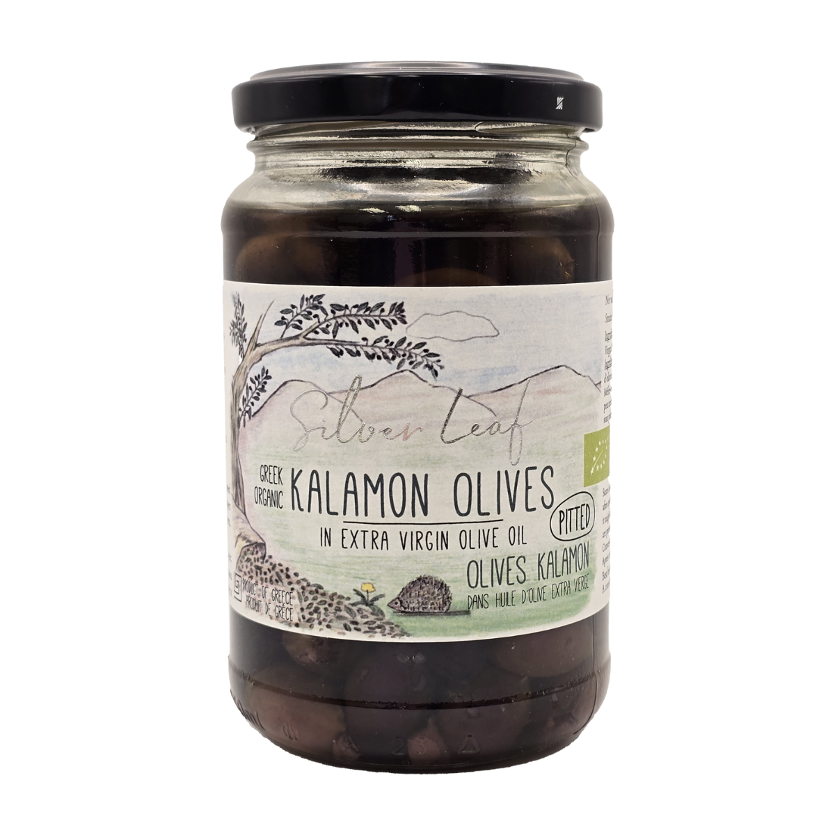 Silver Leaf | Organic Greek Kalamon Olives Pitted In Extra Virgin Olive OIl 300g