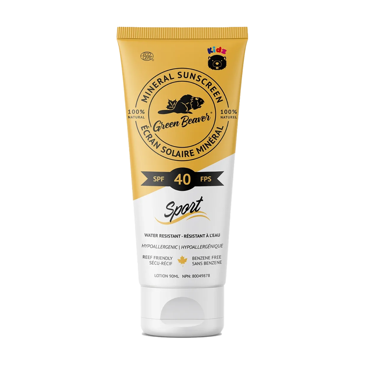 The Green Beaver Company | Zinc Oxide SPF 40 Kids Sunscreen Cream
