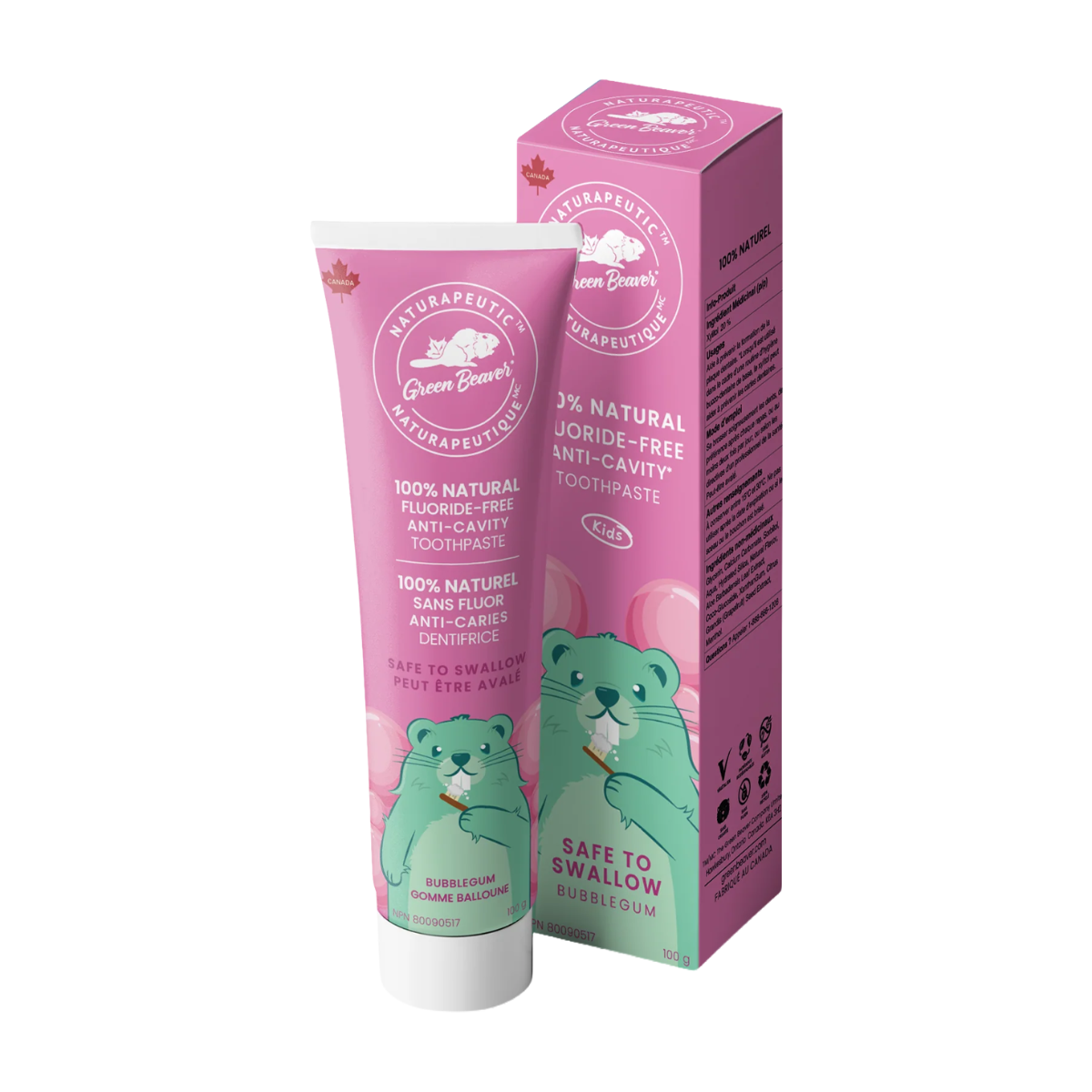 The Green Beaver Company | Bubblegum Kids Naturapeutic Toothpaste