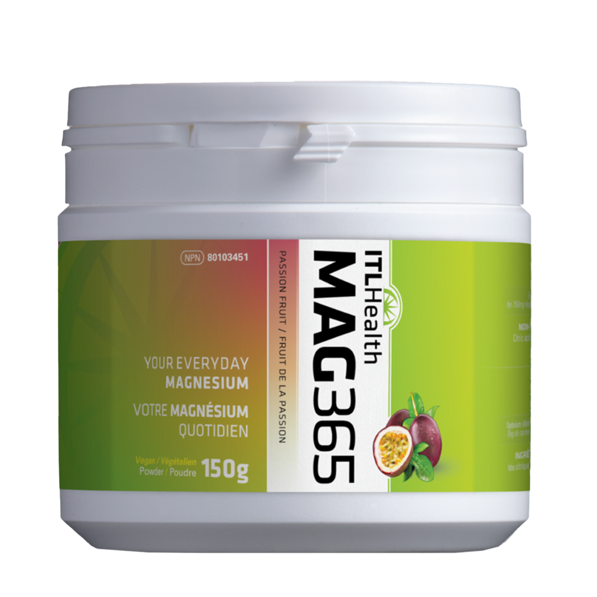 ITL Health | Mag365 Passion Fruit Flavour Magnesium Powder