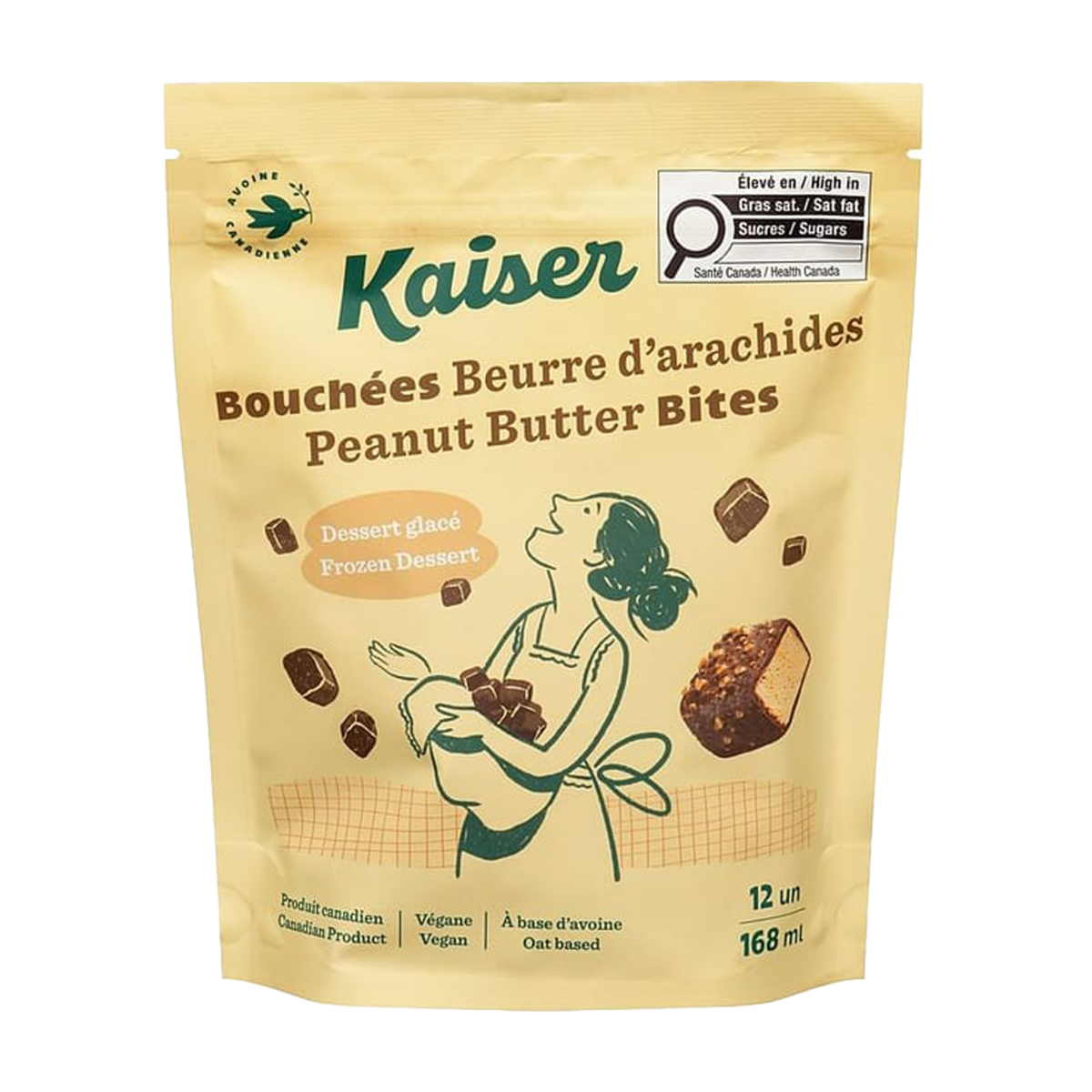Kaiser | Oat-Based Frozen Bites Peanut Butter 168mL