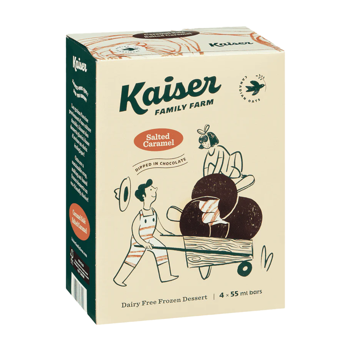 Kaiser | Oat-Based Dipped Frozen Bars Salted Caramel 4x55ml