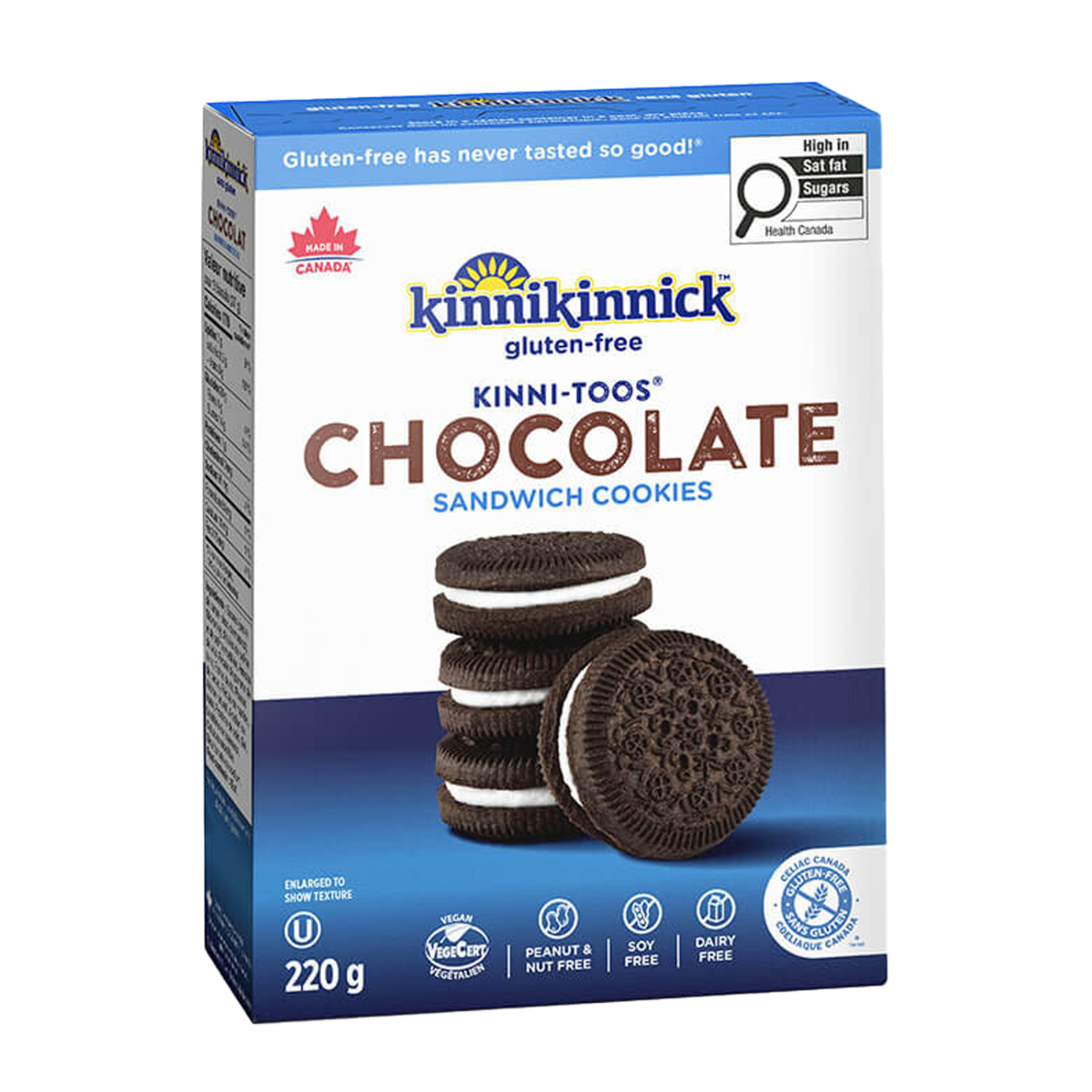 Kinnikinnick | KinniTOOS Chocolate Sandwich Cookies