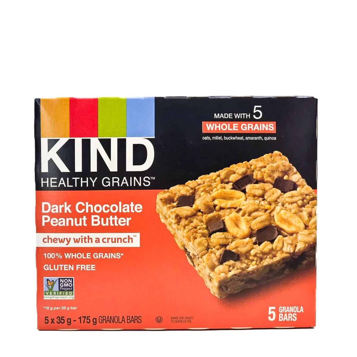 Kind | Healthy Grains Dark Chocolate Peanut Butter Bars 5x35g