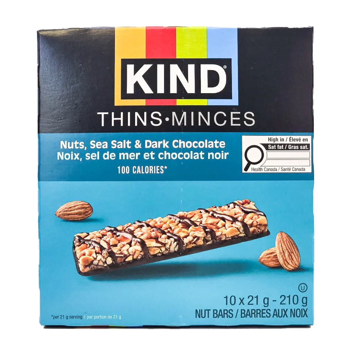 Kind | Nuts, Sea Salt & Dark Chocolate Thins 10x21g Bars