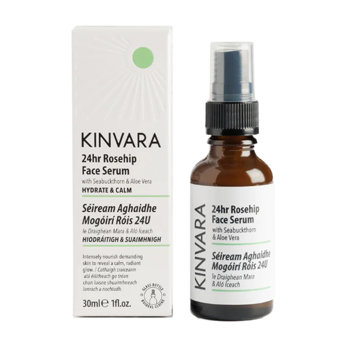 Kinvara | 24Hr Rosehip Face Serum 30ml