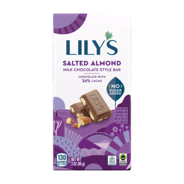 Lily's | Salted Almond Sugar Free Milk Chocolate Bar