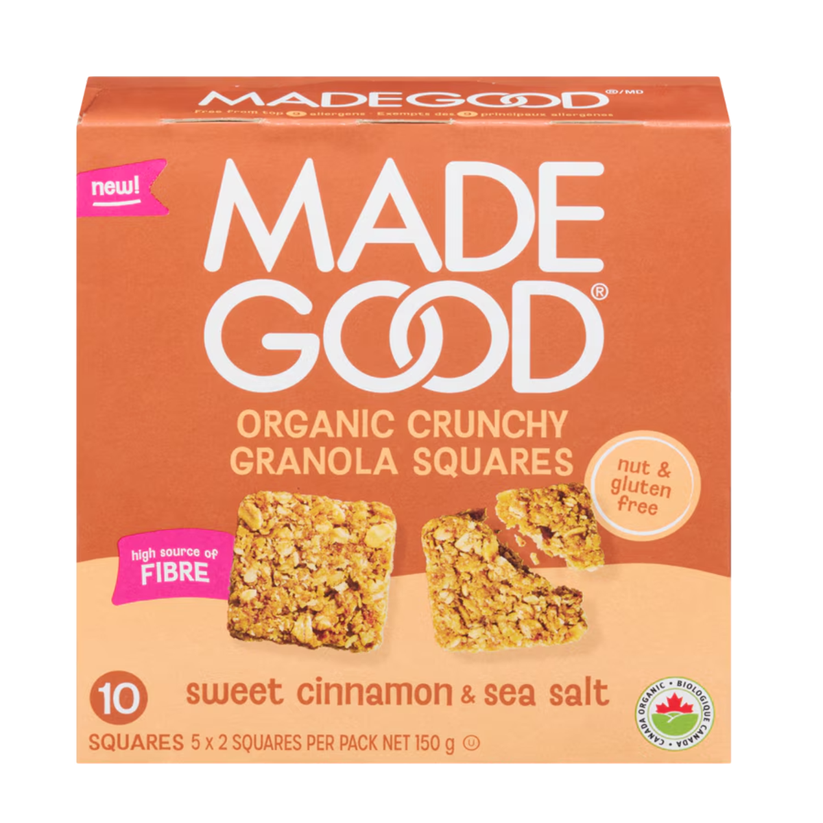 Made Good | Sweet Cinnamon/Sea Salt Granola Squares 150g