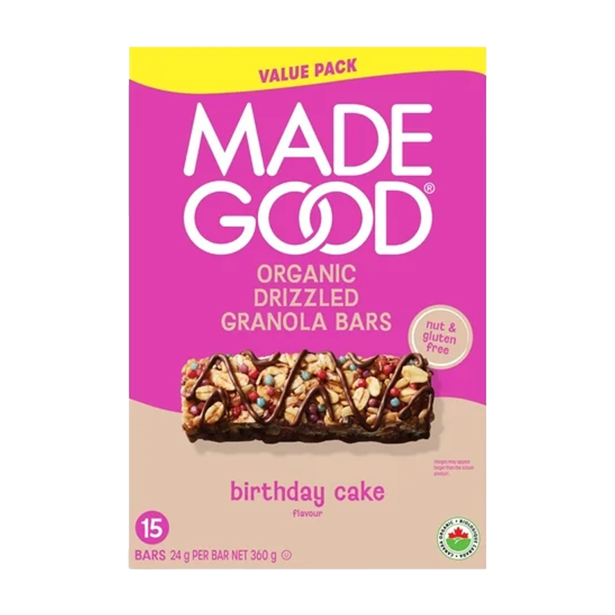 Made Good | Chocolate Drizzled Birthday Cake Flavour Granola Bars 15x24g