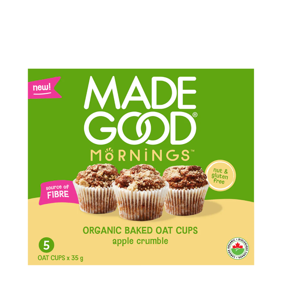 Made Good | Mornings Apple Crumble Baked Oat Cups 5x35g