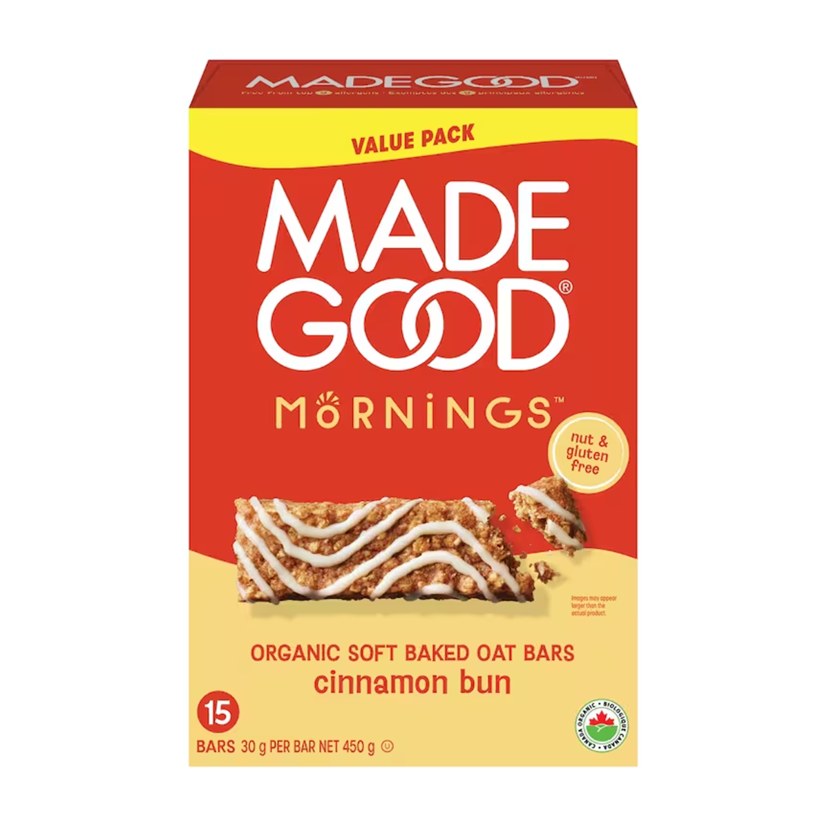 Made Good | Mornings Cinnamon Bun Soft Baked Oat Bars 15x30g