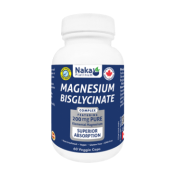 Naka Platinum | Magnesium Bisglycinate Complex With 200mg Elemental Magnesium Veggie Capsules