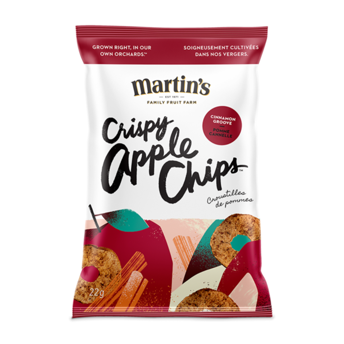 Martins | Crispy Apple Chips Cinnamon Groove 22g