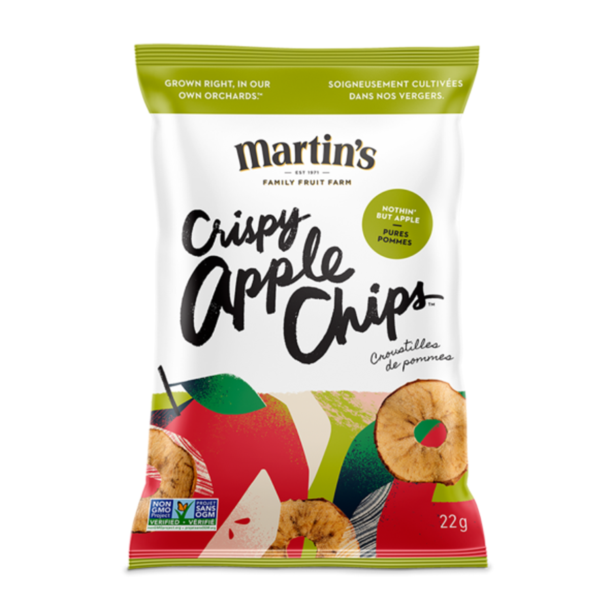 Martins | Crispy Apple Chips Nothin But Apple 22g