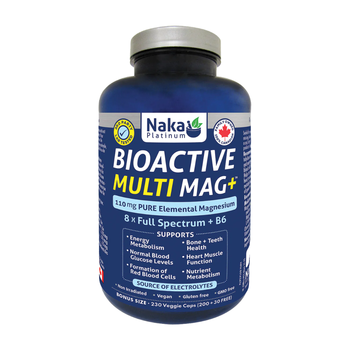 Naka Platinum | BioActive Multi Mag+ 230 Veggie Capsules
