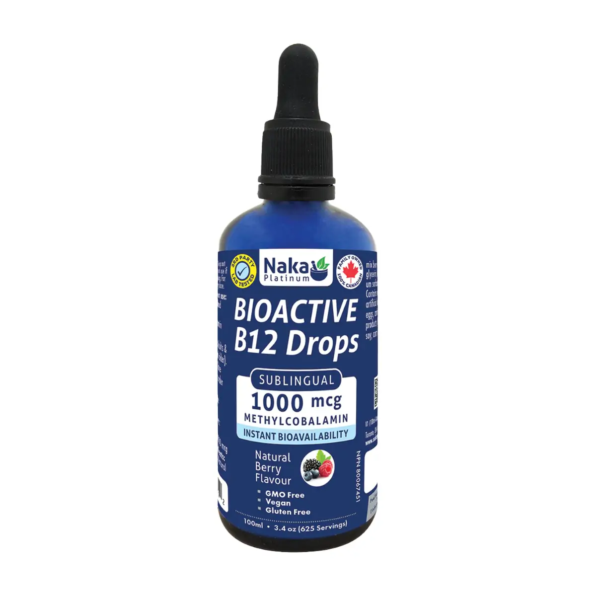 Naka Platinum | B12 Sublingual Drops 1000mcg  100mL