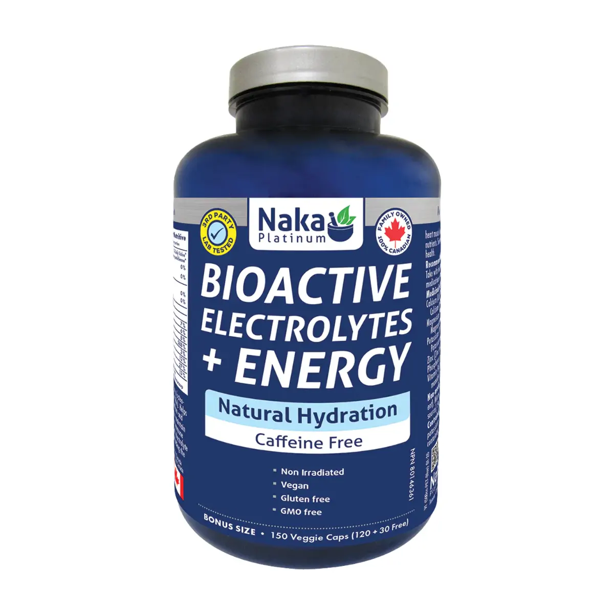 Naka Platinum | BioActive Electrolytes+Energy 150 Veggie Capsules