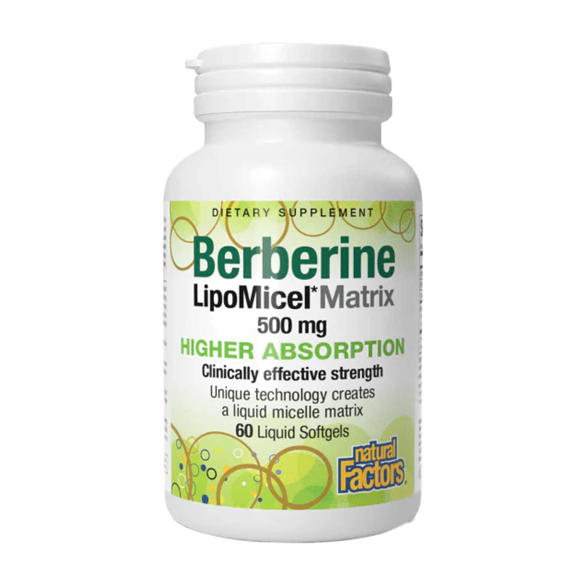 Natural Factors | LipoMicel Berberine 500mg Softgels