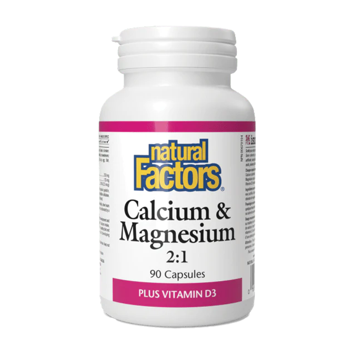 Natural Factors | Calcium & Magnesium 2:1 Plus Vitamin D3 Capsules