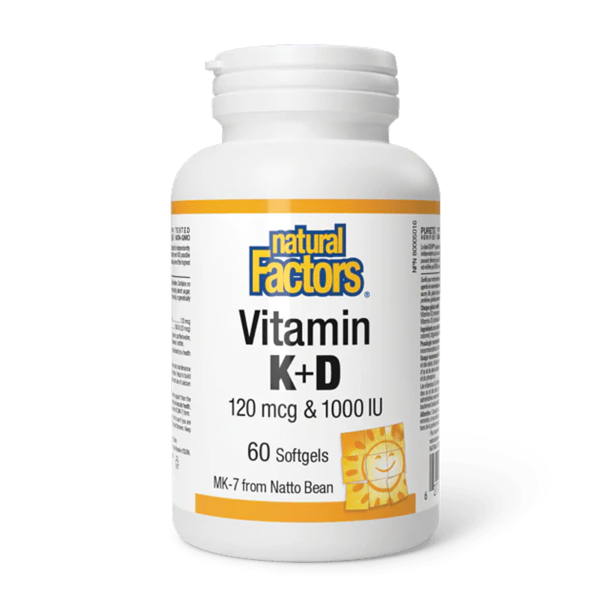 Natural Factors | Vitamin K 120mcg & Vitamin D3 1000IU Softgels