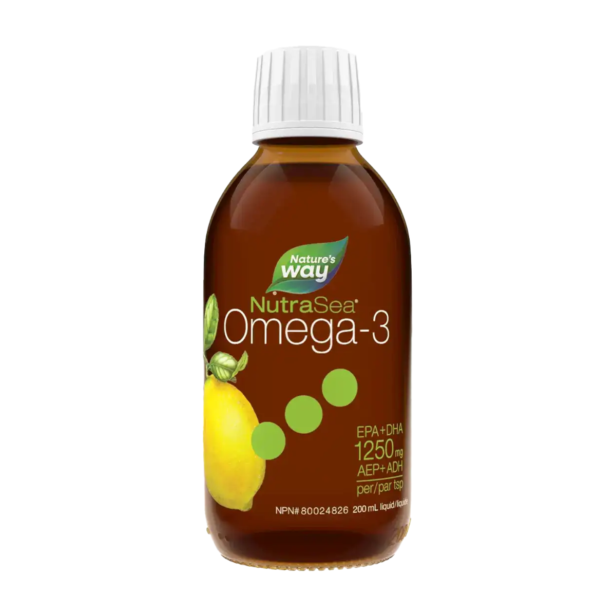 Natures Way | NutraSea Omega-3 1250mg EPA+DHA Lemon Flavour Liquid