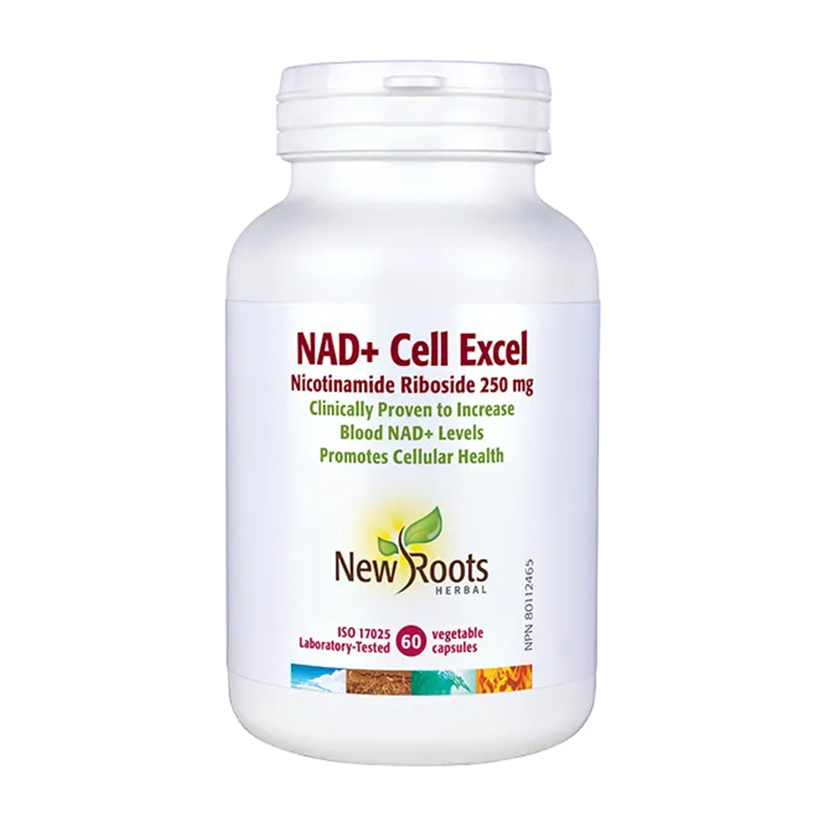 New Roots | NAD+ Cell Excel Nicotinamide Riboside 250mg Vegetarian Capsules 60's