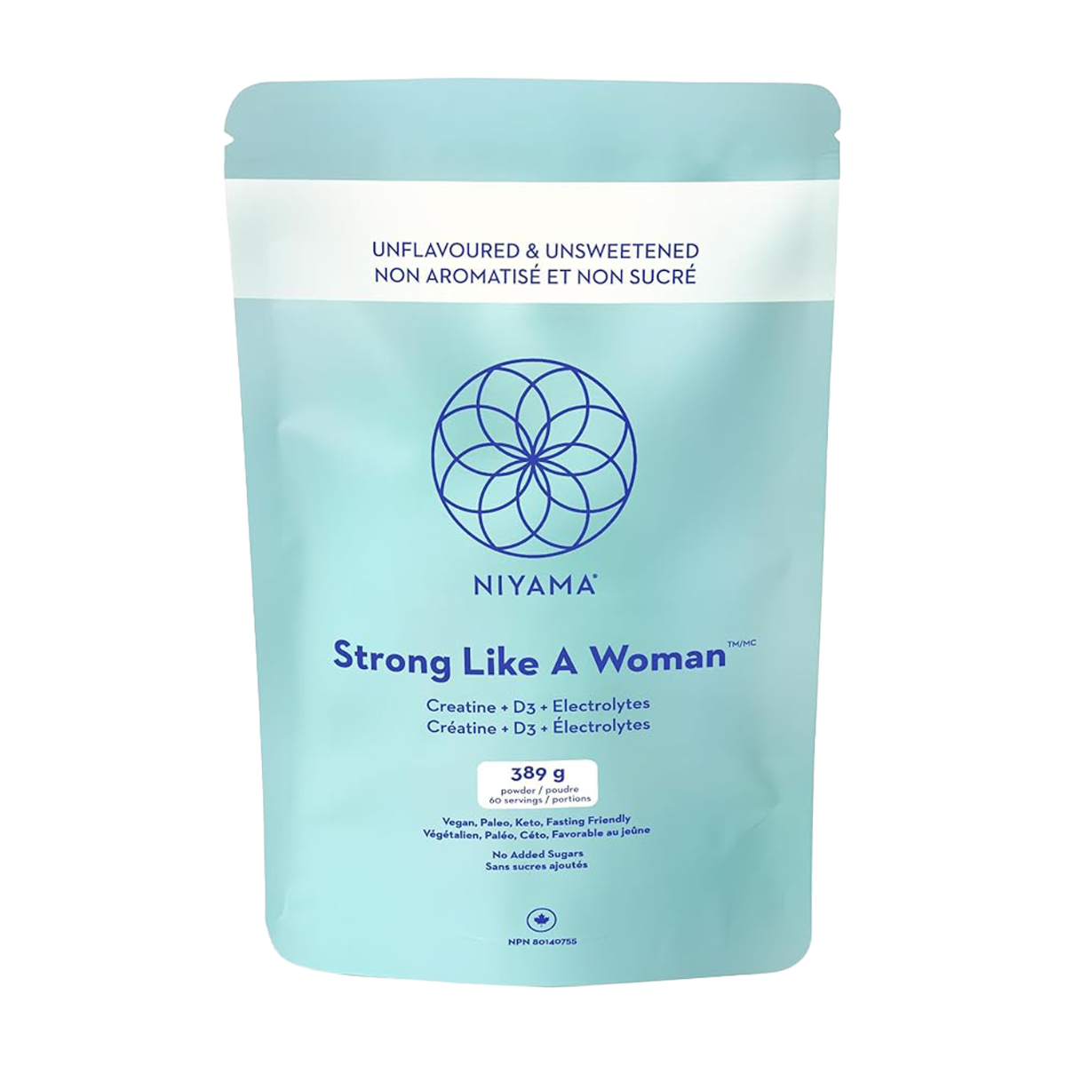 Niyama | Strong Like A Woman Creatine + D3 + Electrolytes Unflavoured Powder 389g