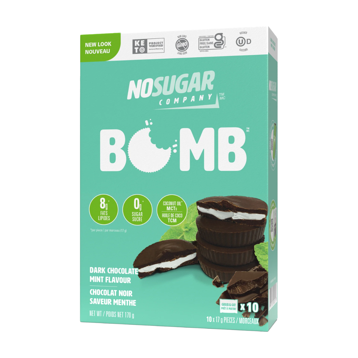 No Sugar Company | Chocolate Mint Keto Bomb 10x17g